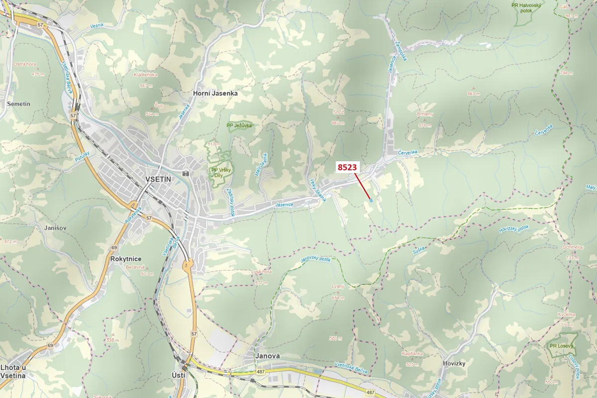 Dražba pole 2343 m²